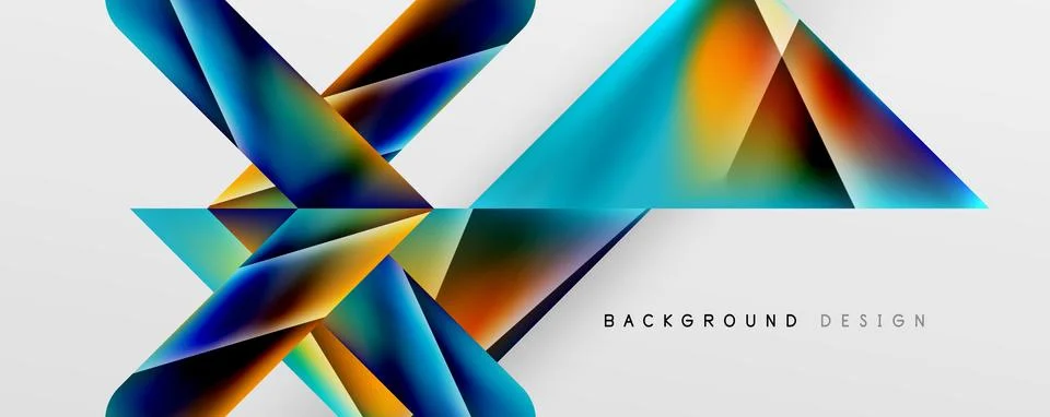 Triangle fluid color gradient abstract background. Vector Illustration For 스톡 일러스트