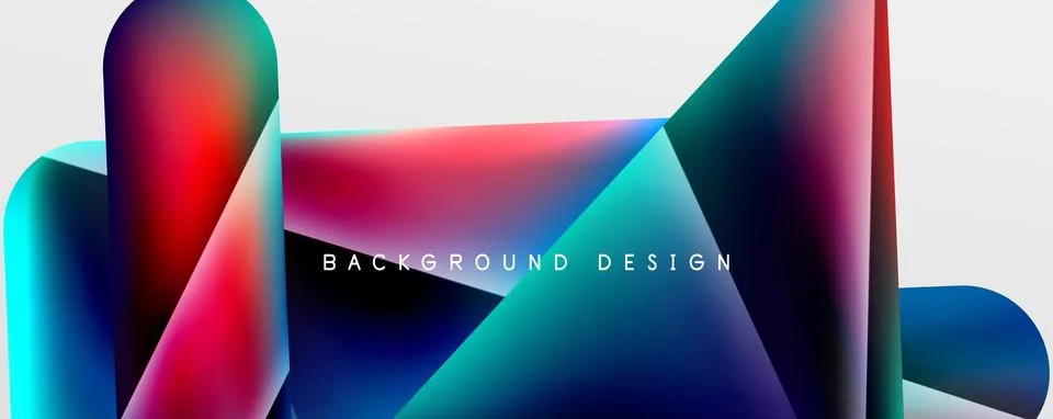 Triangle fluid color gradient abstract background. Vector Illustration For Illustrazione stock