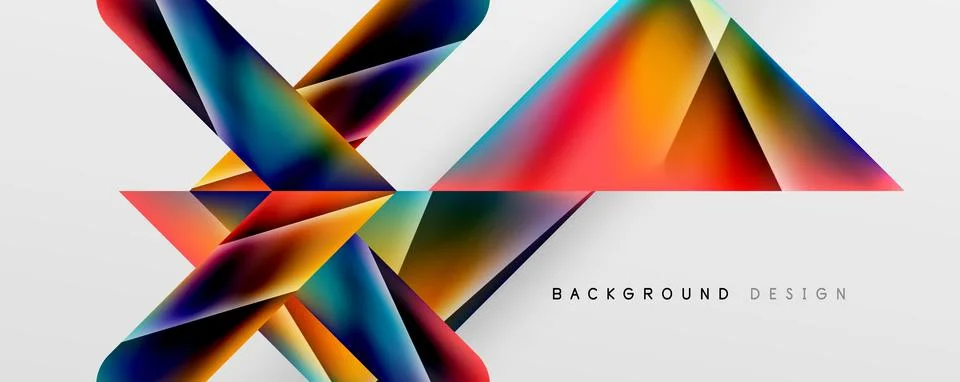 Triangle fluid color gradient abstract background. Vector Illustration For Illustrazione stock
