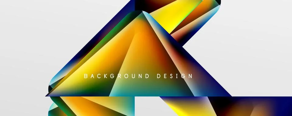 Triangle fluid color gradient abstract background. Vector Illustration For 스톡 일러스트