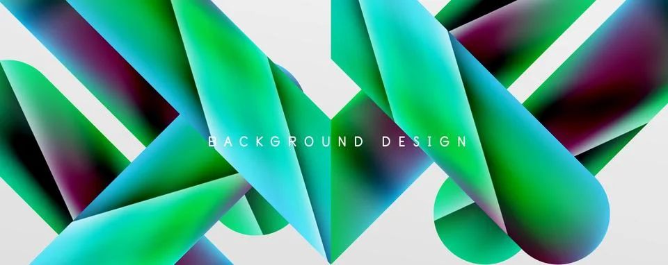 Triangle fluid color gradient abstract background. Vector Illustration For Illustrazione stock