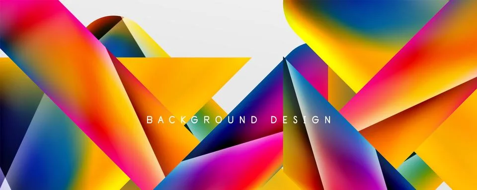 Triangle fluid color gradient abstract background. Vector Illustration For 스톡 일러스트