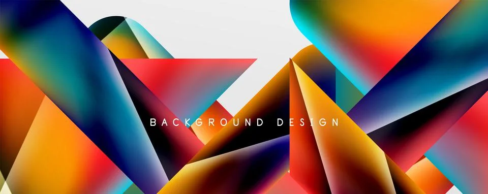 Triangle fluid color gradient abstract background. Vector Illustration For 스톡 일러스트
