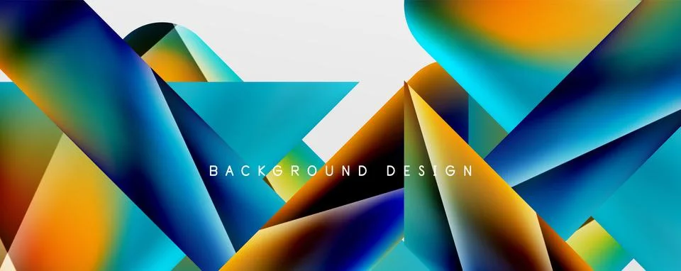 Triangle fluid color gradient abstract background. Vector Illustration For Illustrazione stock
