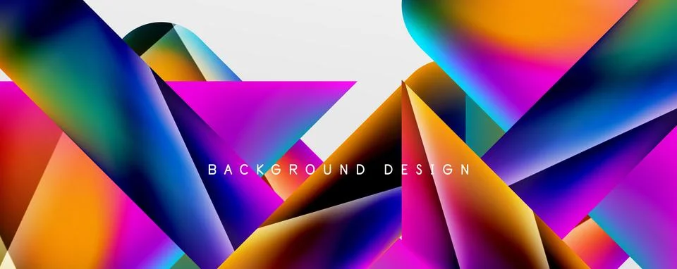 Triangle fluid color gradient abstract background. Vector Illustration For Stock Illustration