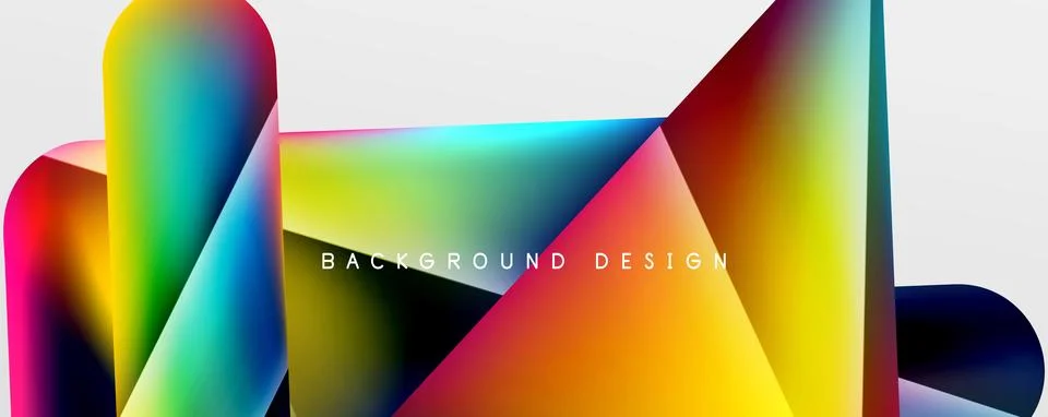 Triangle fluid color gradient abstract background. Vector Illustration For Illustrazione stock