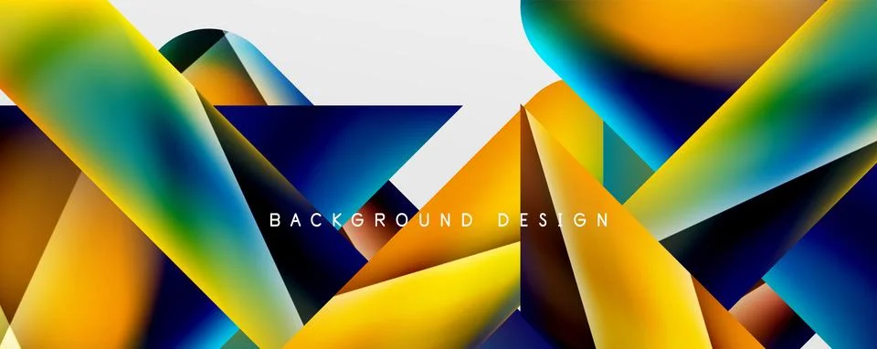 Triangle fluid color gradient abstract background. Vector Illustration For Illustrazione stock