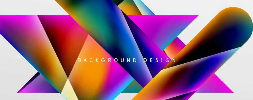 Triangle fluid color gradient abstract background. Vector Illustration For Stock Illustration