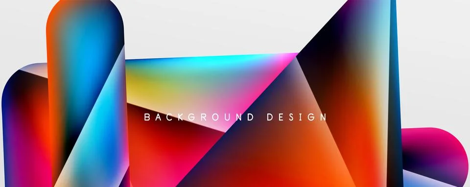 Triangle fluid color gradient abstract background. Vector Illustration For Stock Illustration