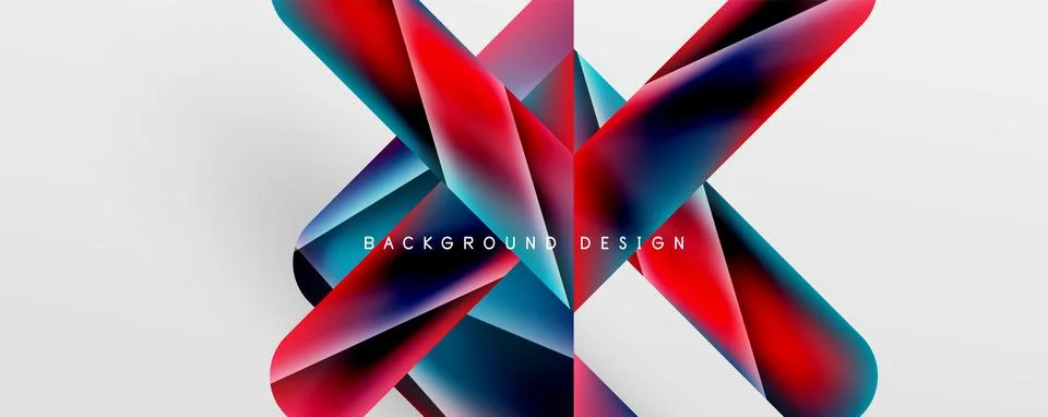 Triangle fluid color gradient abstract background. Vector Illustration For イラスト素材