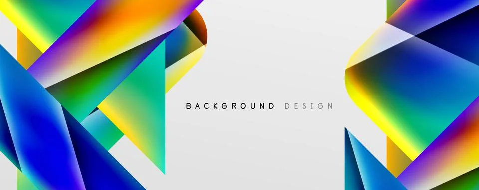 Triangle fluid color gradient abstract background. Vector Illustration For Illustrazione stock