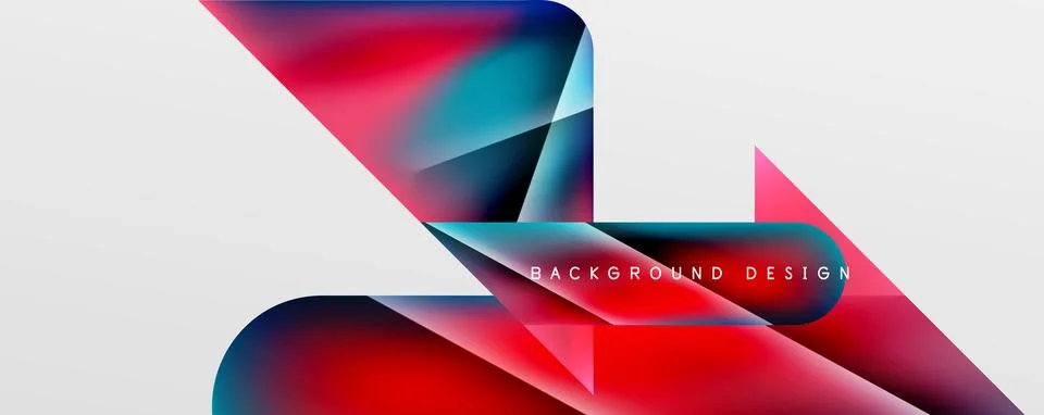 Triangle fluid color gradient abstract background. Vector Illustration For 스톡 일러스트