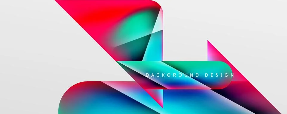 Triangle fluid color gradient abstract background. Vector Illustration For 스톡 일러스트