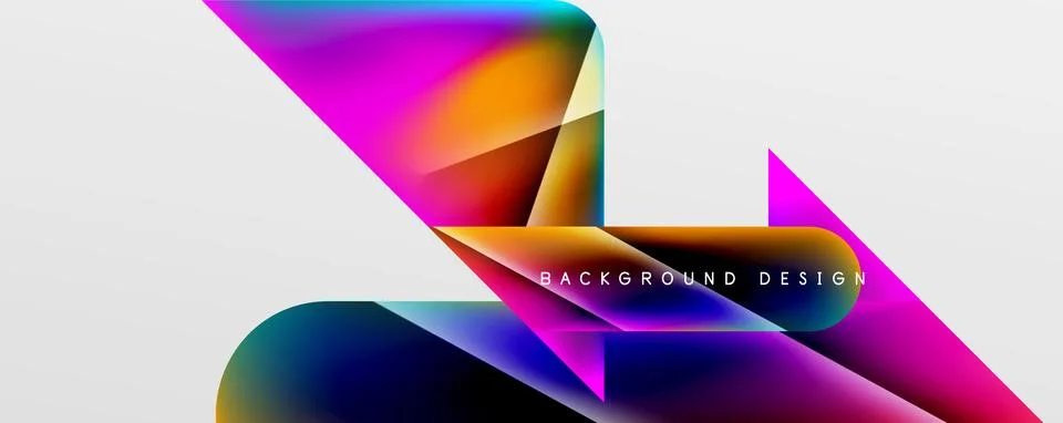 Triangle fluid color gradient abstract background. Vector Illustration For 스톡 일러스트