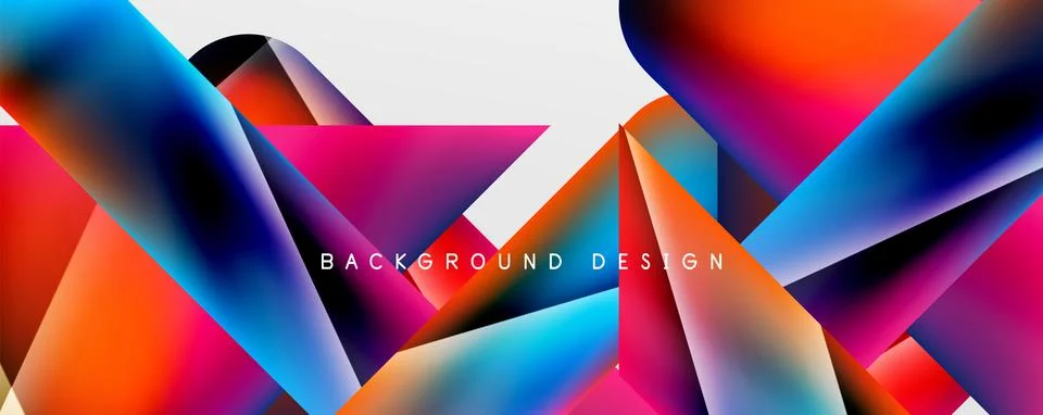 Triangle fluid color gradient abstract background. Vector Illustration For Illustrazione stock