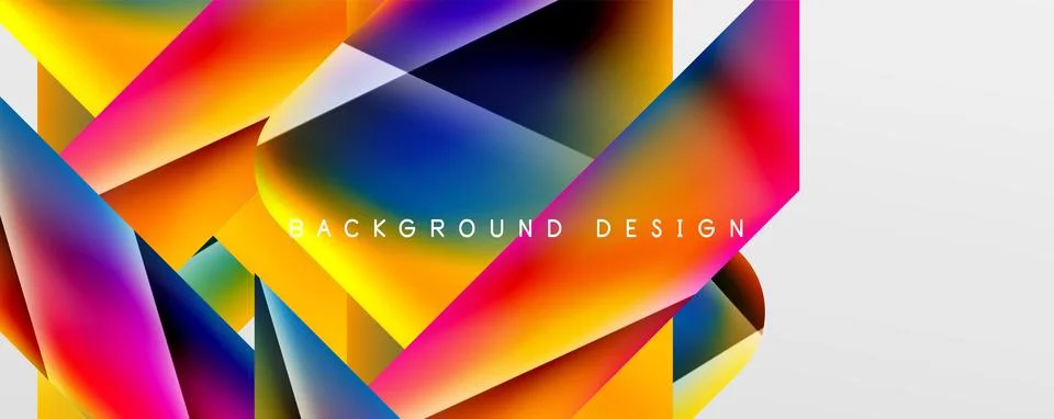Triangle fluid color gradient abstract background. Vector Illustration For Illustrazione stock