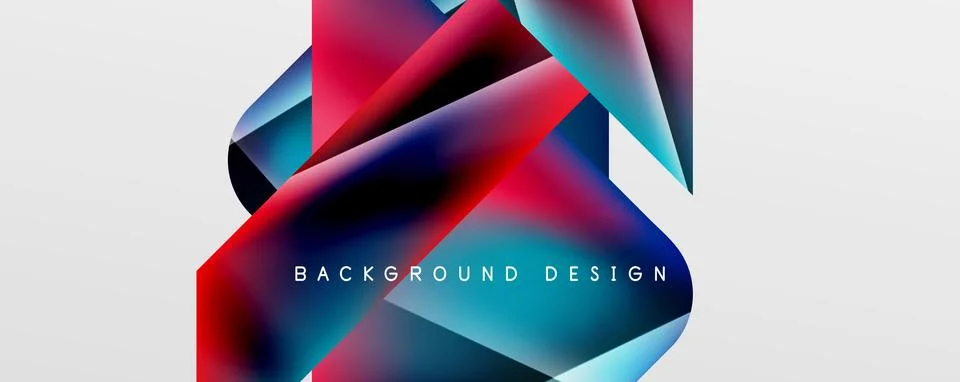 Triangle fluid color gradient abstract background. Vector Illustration For 스톡 일러스트