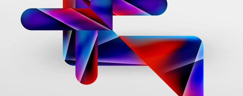 Triangle fluid color gradient abstract background. Vector Illustration For Stock Illustration