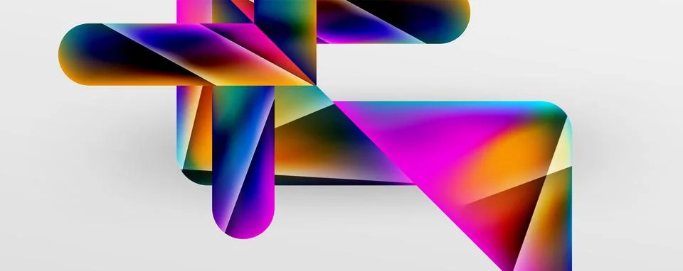 Triangle fluid color gradient abstract background. Vector Illustration For Illustrazione stock