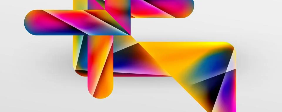 Triangle fluid color gradient abstract background. Vector Illustration For Stock Illustration