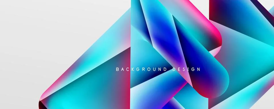 Triangle fluid color gradient abstract background. Vector Illustration For Illustrazione stock