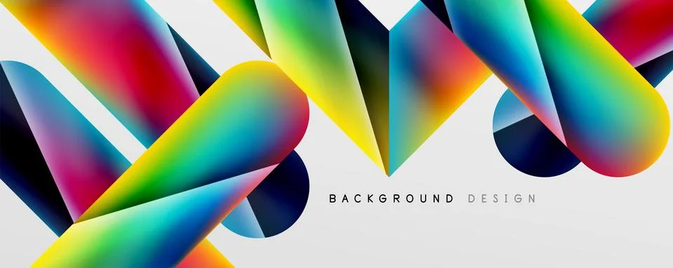 Triangle fluid color gradient abstract background. Vector Illustration For Illustrazione stock