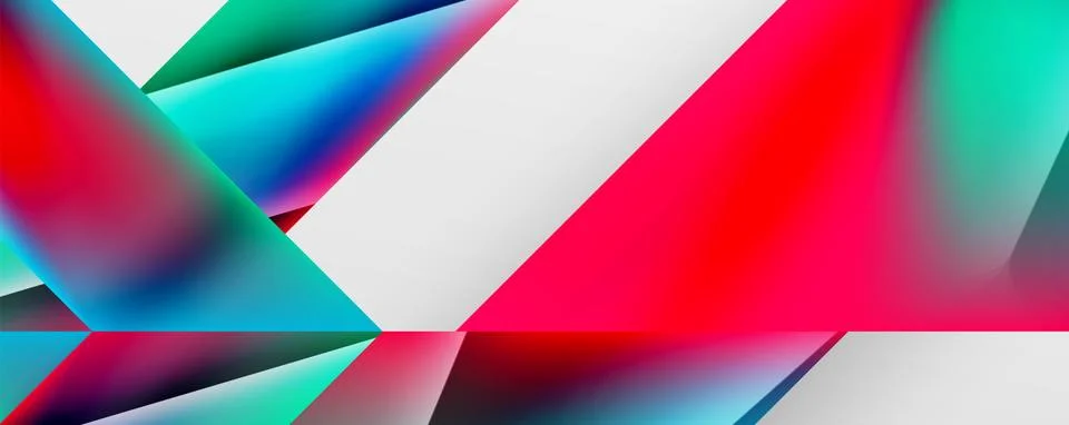 Triangle fluid color gradient abstract background. Vector Illustration For 스톡 일러스트