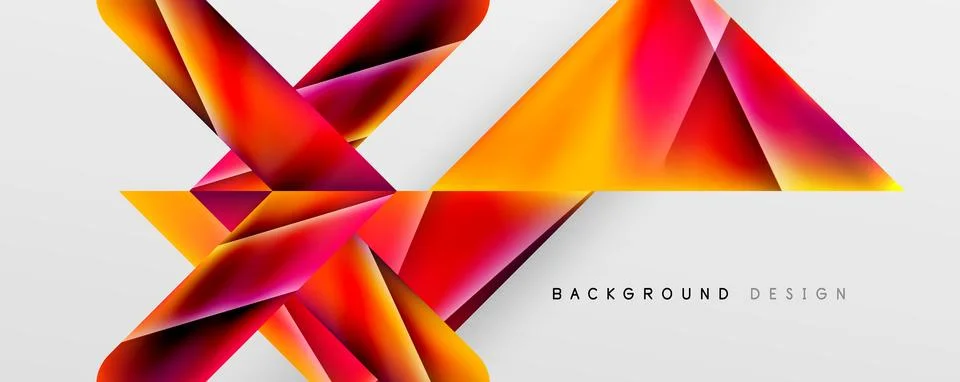 Triangle fluid color gradient abstract background. Vector Illustration For 스톡 일러스트