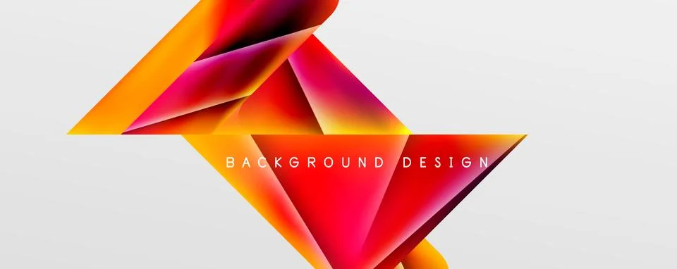 Triangle fluid color gradient abstract background. Vector Illustration For 스톡 일러스트