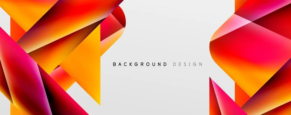 Triangle fluid color gradient abstract background. Vector Illustration For Illustrazione stock