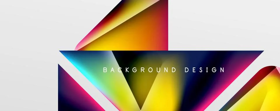 Triangle fluid color gradient abstract background. Vector Illustration For Illustrazione stock