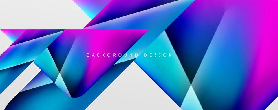 Triangle fluid color gradient abstract background. Vector Illustration For Illustrazione stock