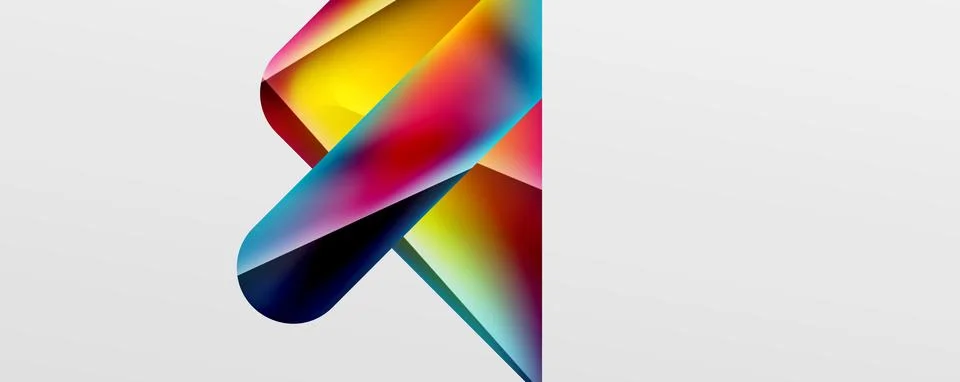 Triangle fluid color gradient abstract background. Vector Illustration For イラスト素材