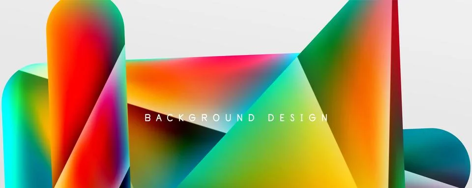 Triangle fluid color gradient abstract background. Vector Illustration For Stock Illustration