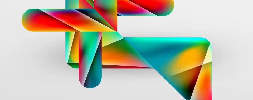 Triangle fluid color gradient abstract background. Vector Illustration For Illustrazione stock