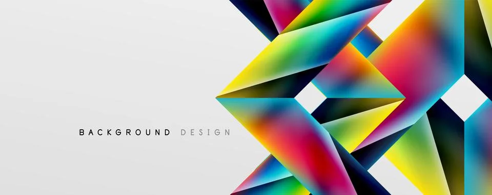 Triangle fluid color gradient abstract background. Vector Illustration For Illustrazione stock