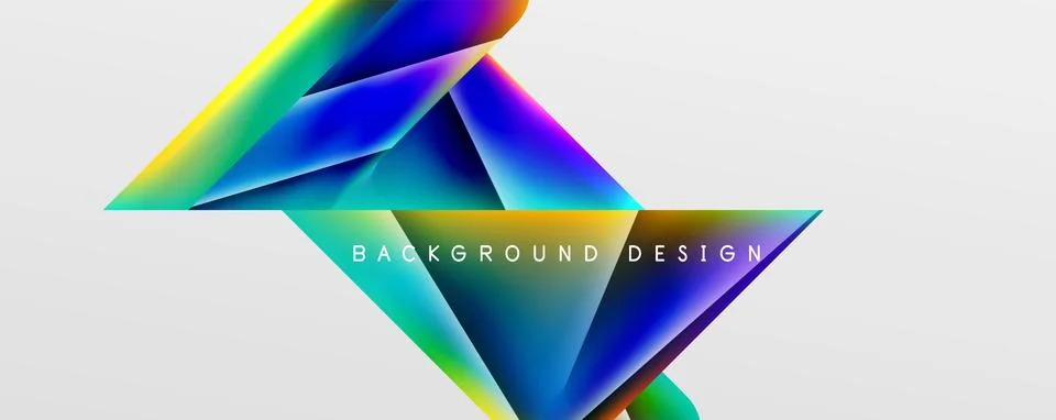 Triangle fluid color gradient abstract background. Vector Illustration For Illustrazione stock