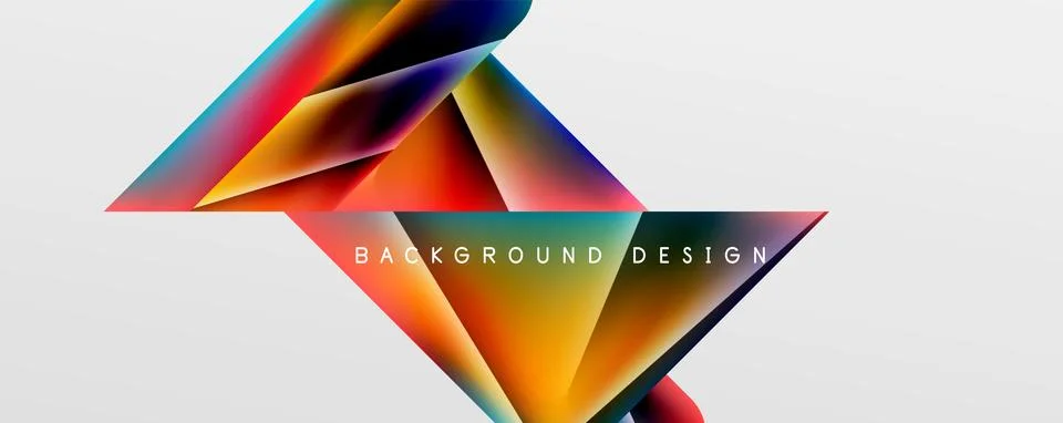 Triangle fluid color gradient abstract background. Vector Illustration For Illustrazione stock