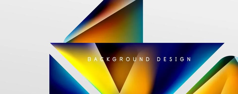 Triangle fluid color gradient abstract background. Vector Illustration For Illustrazione stock
