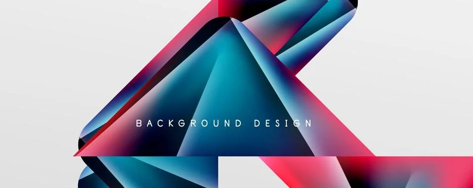 Triangle fluid color gradient abstract background. Vector Illustration For Illustrazione stock