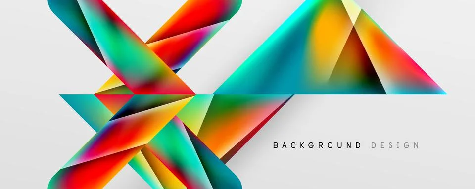 Triangle fluid color gradient abstract background. Vector Illustration For Illustrazione stock