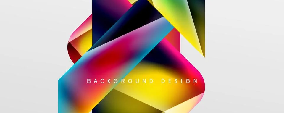 Triangle fluid color gradient abstract background. Vector Illustration For 스톡 일러스트