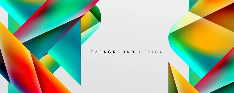 Triangle fluid color gradient abstract background. Vector Illustration For Illustrazione stock