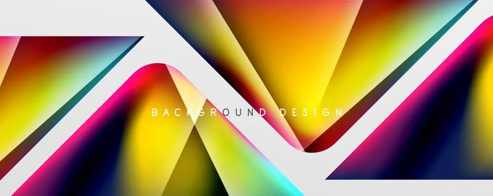 Triangle fluid color gradient abstract background. Vector Illustration For イラスト素材