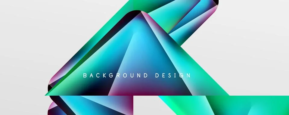 Triangle fluid color gradient abstract background. Vector Illustration For Stock Illustration