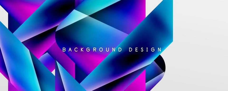 Triangle fluid color gradient abstract background. Vector Illustration For 스톡 일러스트
