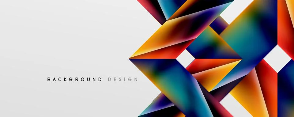 Triangle fluid color gradient abstract background. Vector Illustration For Stock Illustration