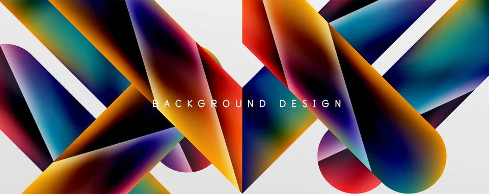 Triangle fluid color gradient abstract background. Vector Illustration For Illustrazione stock