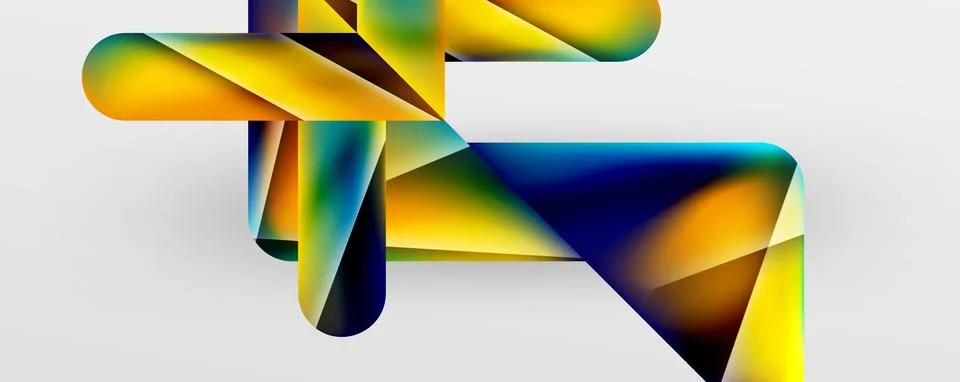 Triangle fluid color gradient abstract background. Vector Illustration For イラスト素材