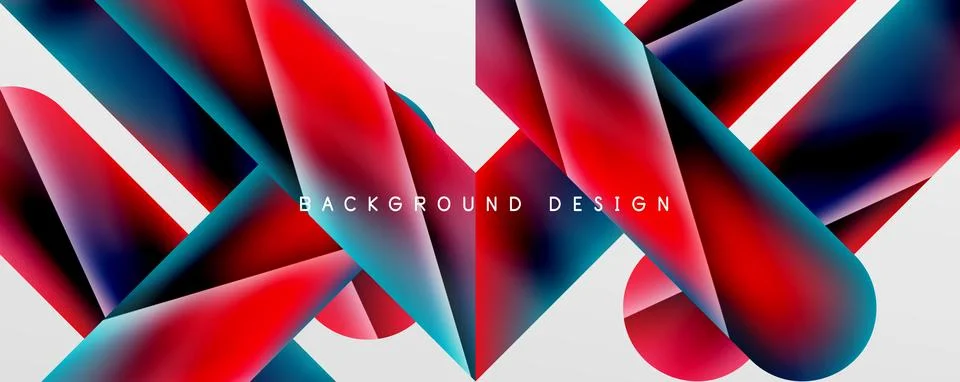 Triangle fluid color gradient abstract background. Vector Illustration For Illustrazione stock